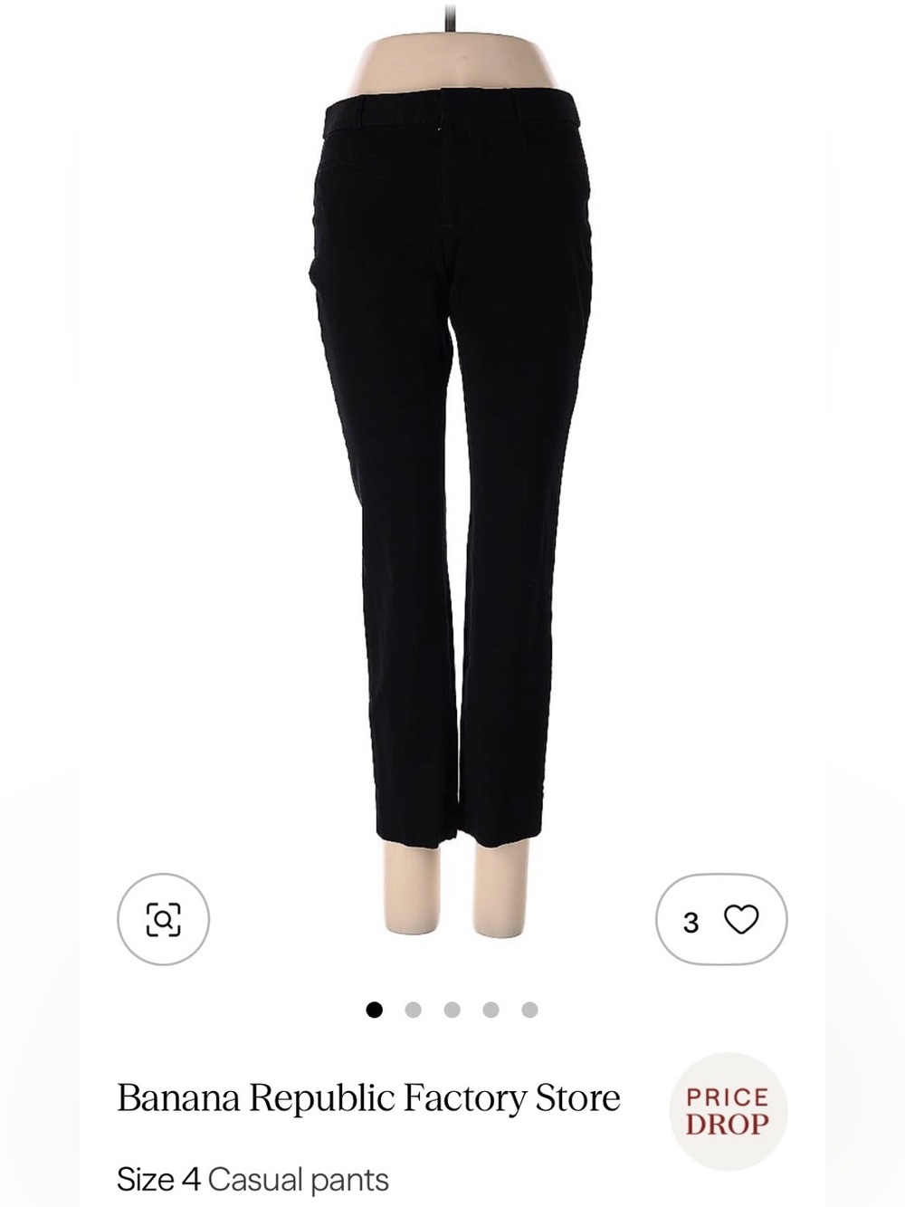 Banana Republic Black Sloan Curvy Fit Pants